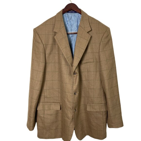Alan Flusser Other - Size 46L Blazer 100% Lambswool, Brown, Work, Wedding guest, Party